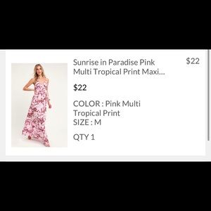 Tropical Print Maxi Dress